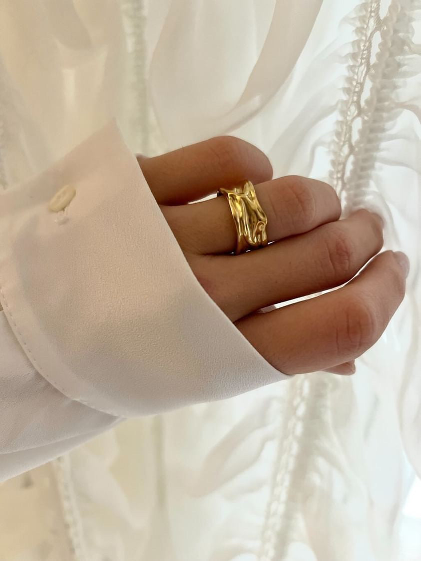 Golden Plated Ring - Stainless Steel