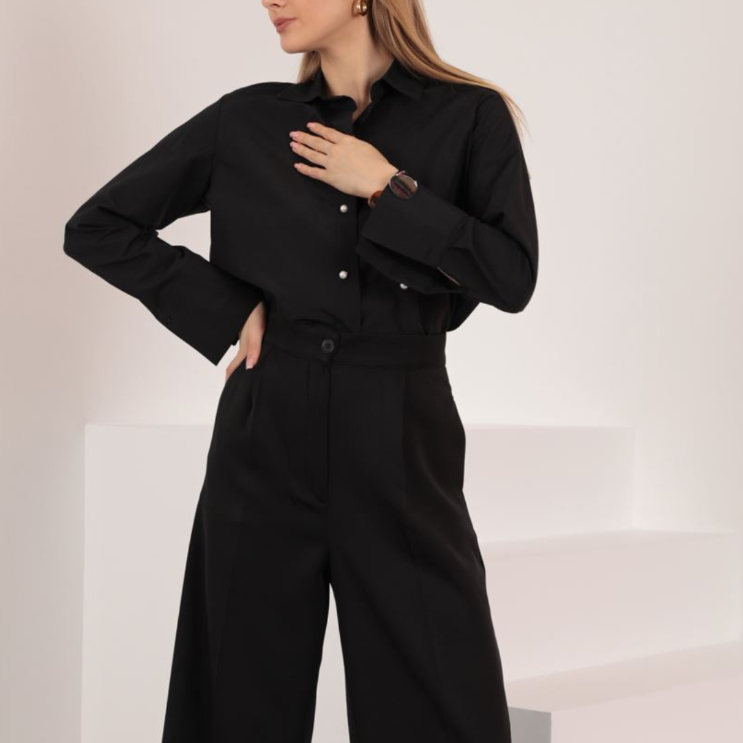 Πουκάμισο με κουμπιά πέρλες-Vera Cox