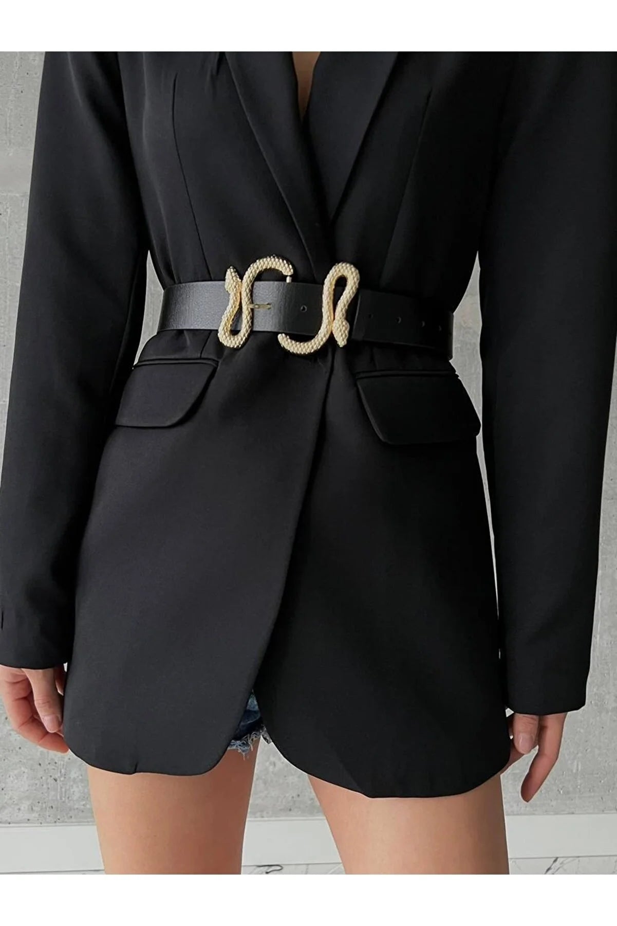 snake belt black vera cox