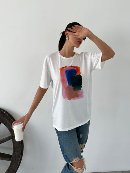 Printed T-Shirt - Abstract art