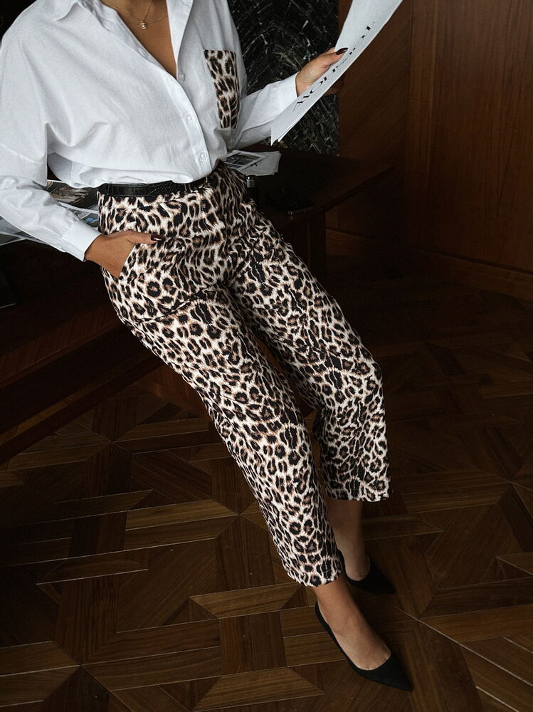 Leopard Patterned Trousers