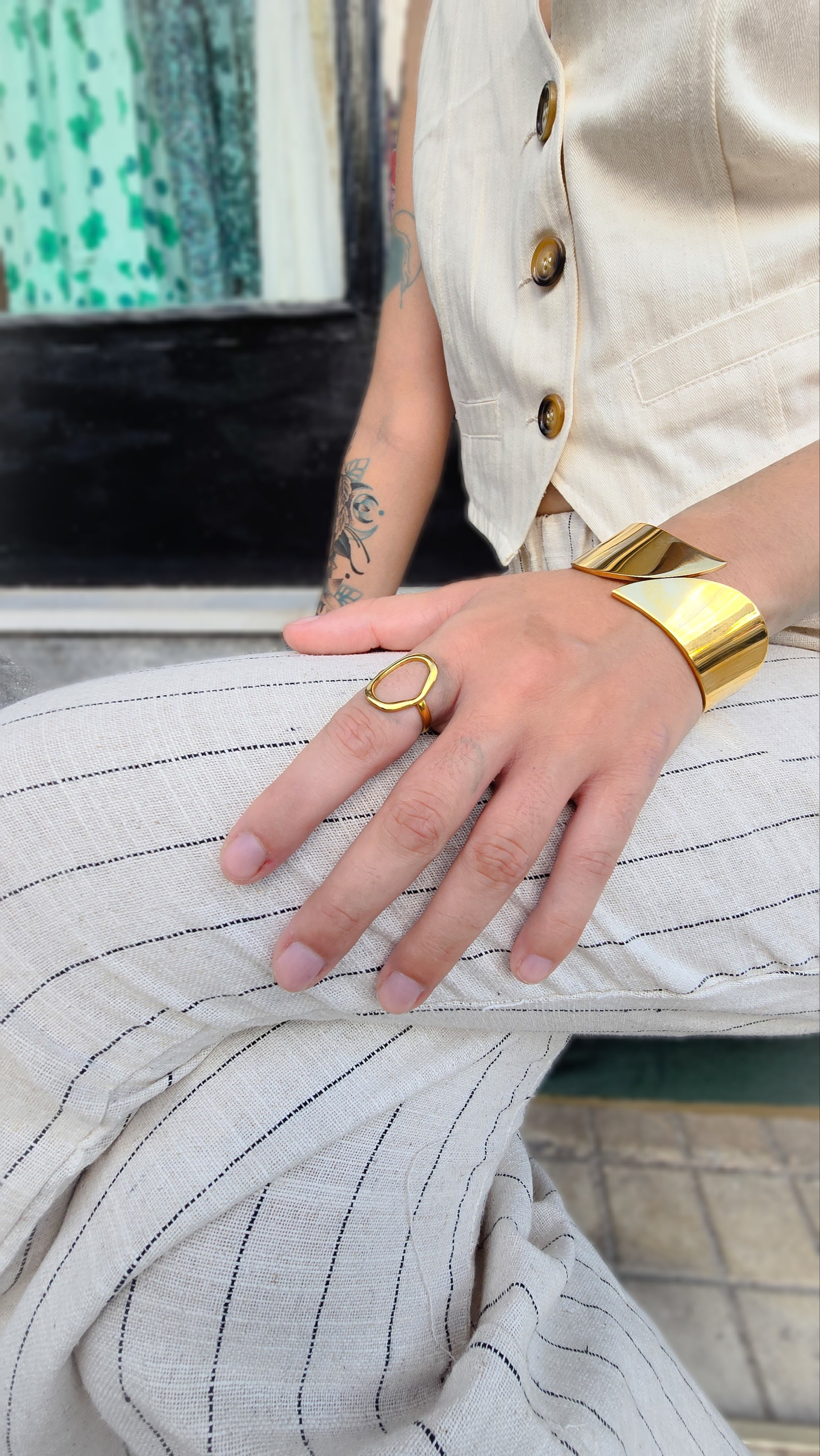 Golden Bracelet - Greek Style - Vera Cox