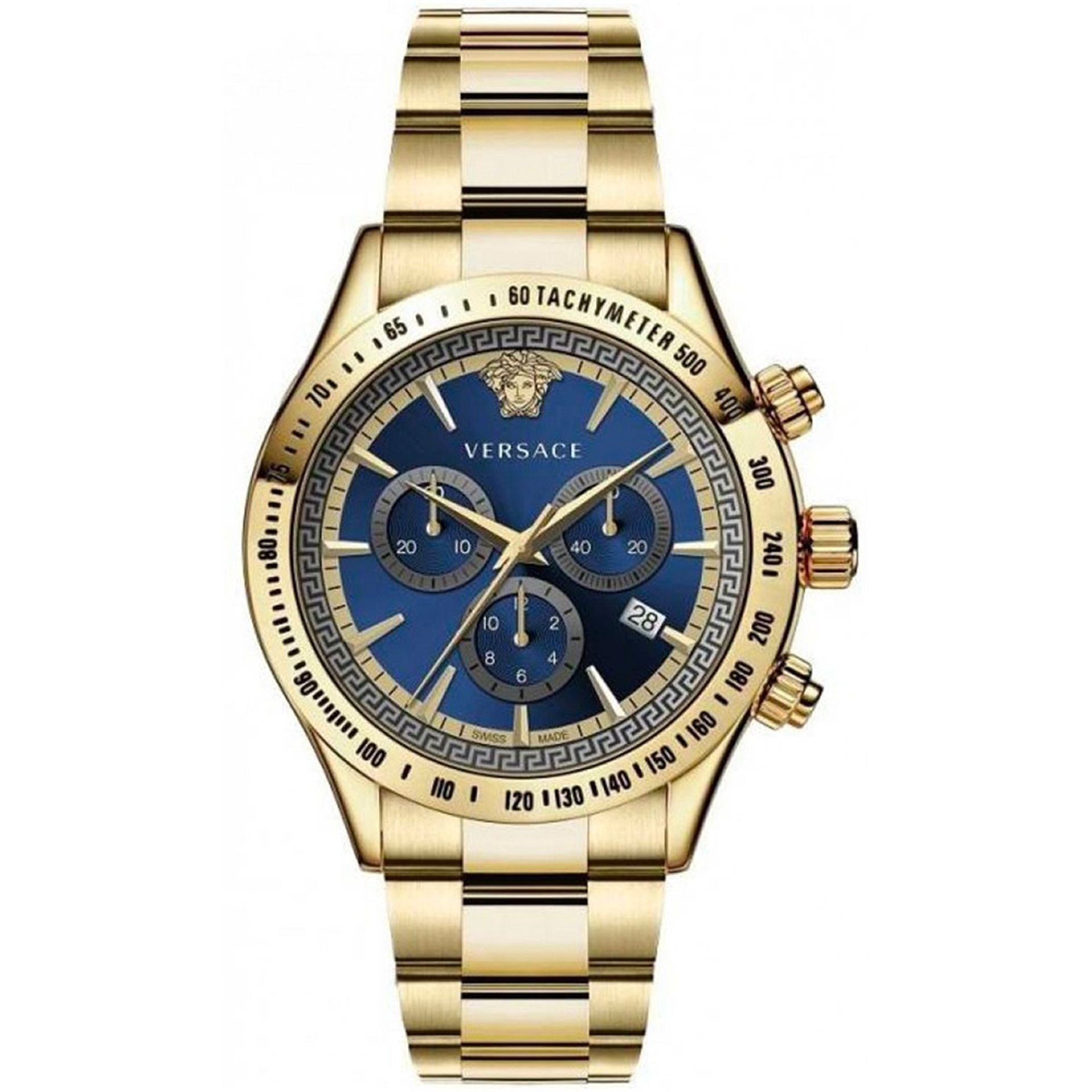 Versace Watche Unisex - Blue and Gold 