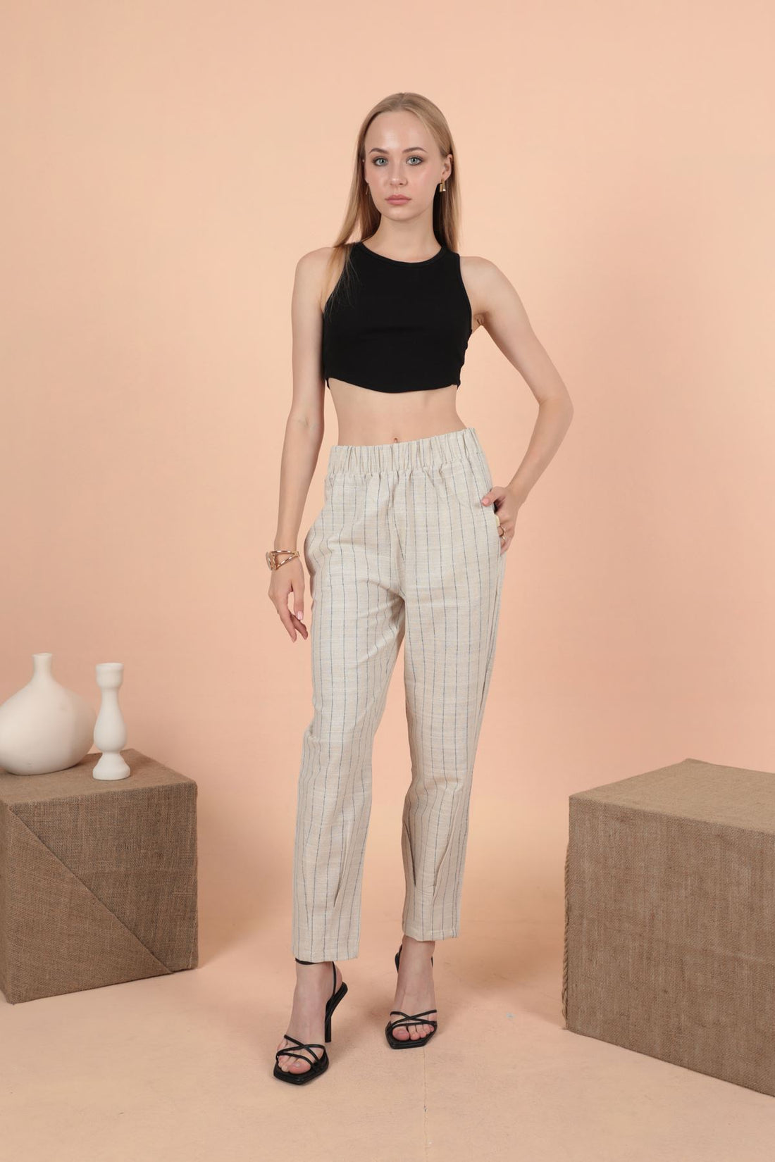 Stripes Pants - Linen/Cotton