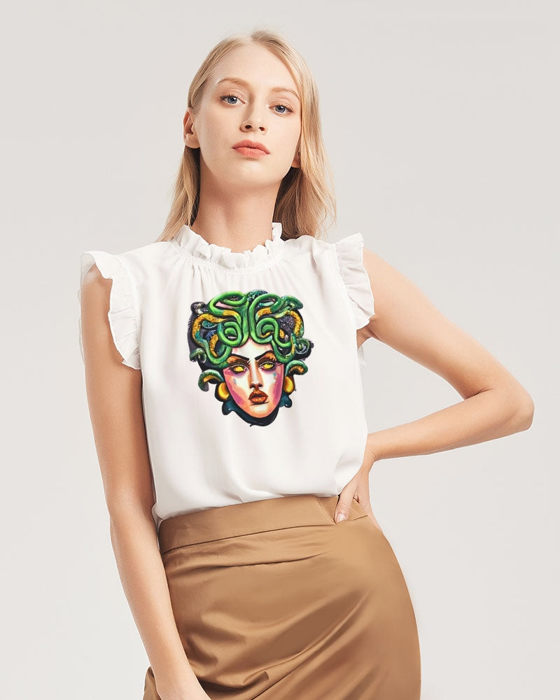 ΜΕΔΟΥΣΑ Collection VeraCox -Γυναικεία Μπλούζα με βολάν μανίκι