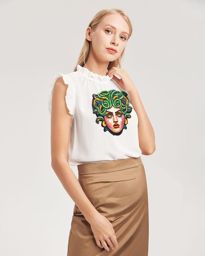 ΜΕΔΟΥΣΑ Collection VeraCox -Γυναικεία Μπλούζα με βολάν μανίκι